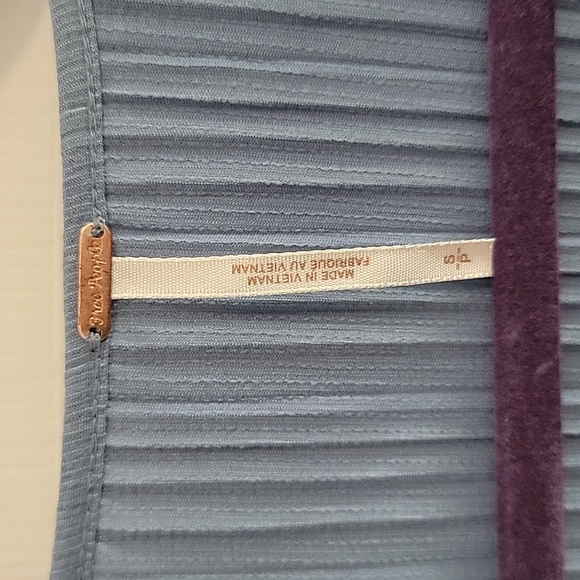 Free People Can’t Help It Pleated Mini Dress in Blue Size S MSRP $138 - Picture 3 of 5